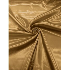 Backdrop King Inc, Shiny Charmeuse Satin Fabric for Wedding Dress/Crafts Costumes/58” Wide/Silky Satin (Gold)