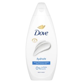 Dove Dove Body Wash 0% Sulfate SLES for Women Made with Naturally Derived Cleansers and Plant Based Moisturiseres Gently Cleanses for Softer and Smoother Skin, 225ml (12 Pack, Hydrate)