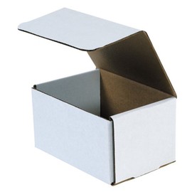Aviditi White Corrugated Corrugated Cardboard Mailing Boxes, 7" x 5" x 4", Pack of 50, Crush-Proof, for Shipping, Mailing and Storing