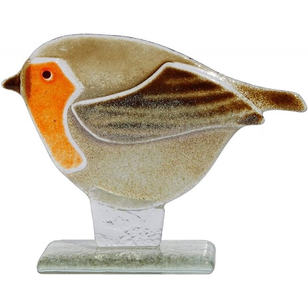 Robbo Robin Melted Glass