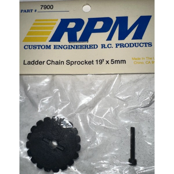 Ladder Chain Sprocket 19T 5mm #7900 RC Car New Vintage
