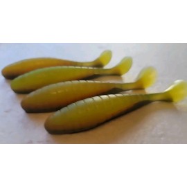 Mister Twister Mr Twister Hand-Poured Gordo Grub Swimbaits 5" Firebelly/Root