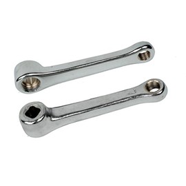 Sunlite Unicycle Cotterless Steel Crank Arm Set, 4", Silver