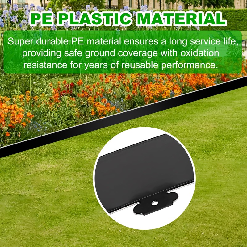 JERIA 4 Inch Tall 33 FT Garden Edging Kit with