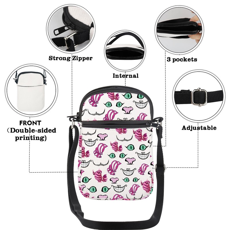 CMNIM Cheshire Cat Character Crossbody Bag Alice Fan Gift Not