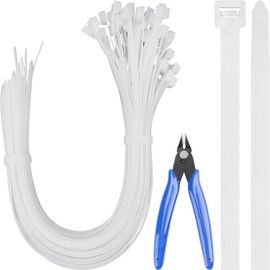 Pasow Zip Ties Heavy Duty - 250 lbs Outdoor Large Cable Ties 26 Inch 100 Pack Nylon Tie Wraps UV Resistant(White)