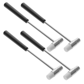 TEHAUX 4pcs Small Double- Hammer Soft and Hard Tip Mallets for Woodworking Jewelry Making and Carpentry Versatile Hammers for