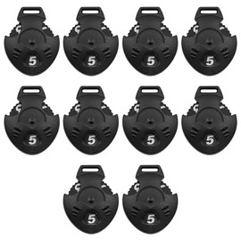 Ieron 10 pcs Golf Headcovers Number Tags, Rotating Number Label for Golf Bags, Golf Fairway Club Accessories (Black)