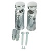 Two Single Chrome Brackets for Towel Rail Radiator Curved or