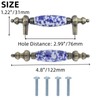 Mcredy 4 Pcs Blue and White Porcelain Ceramic Cabinet Pulls