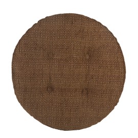 Klear Vu Omega Gripper Non-Slip Tufted Round Barstool Cushion for Dining Rooms, Cafes, Bars and Restaurants, 14”, 4 Count (Pack of 1), Brown