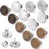 12 Sets Button Pins for Loose Jeans, No Sew and