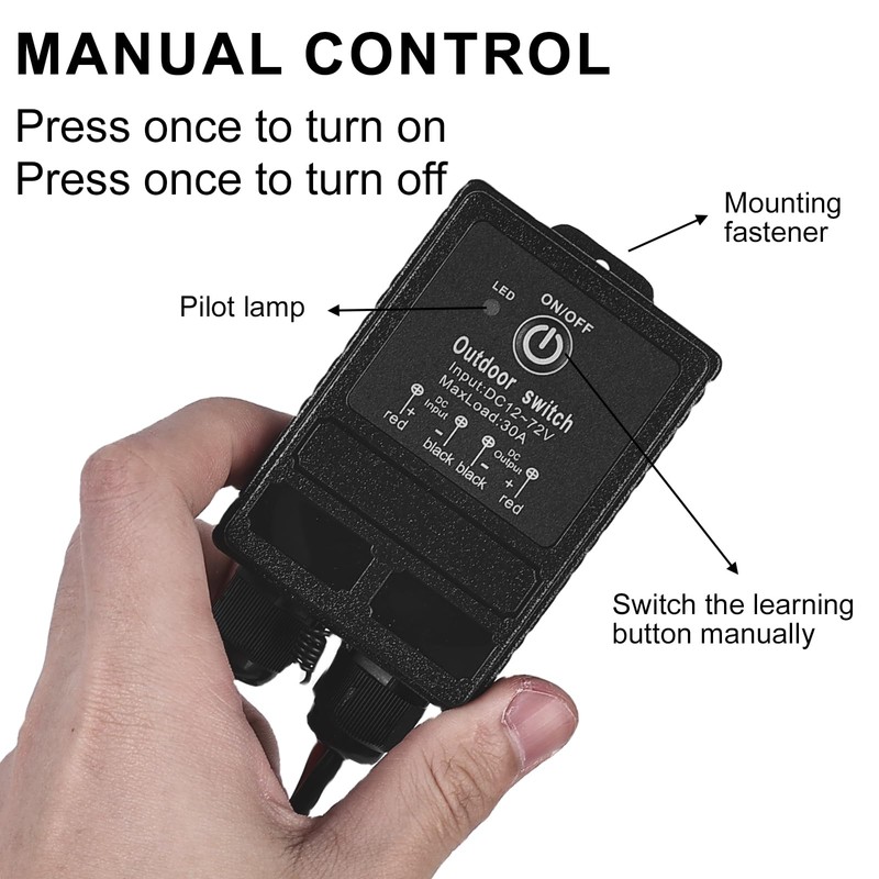 Remote Control Switch, 12 V Wireless Switch DC12 V ~