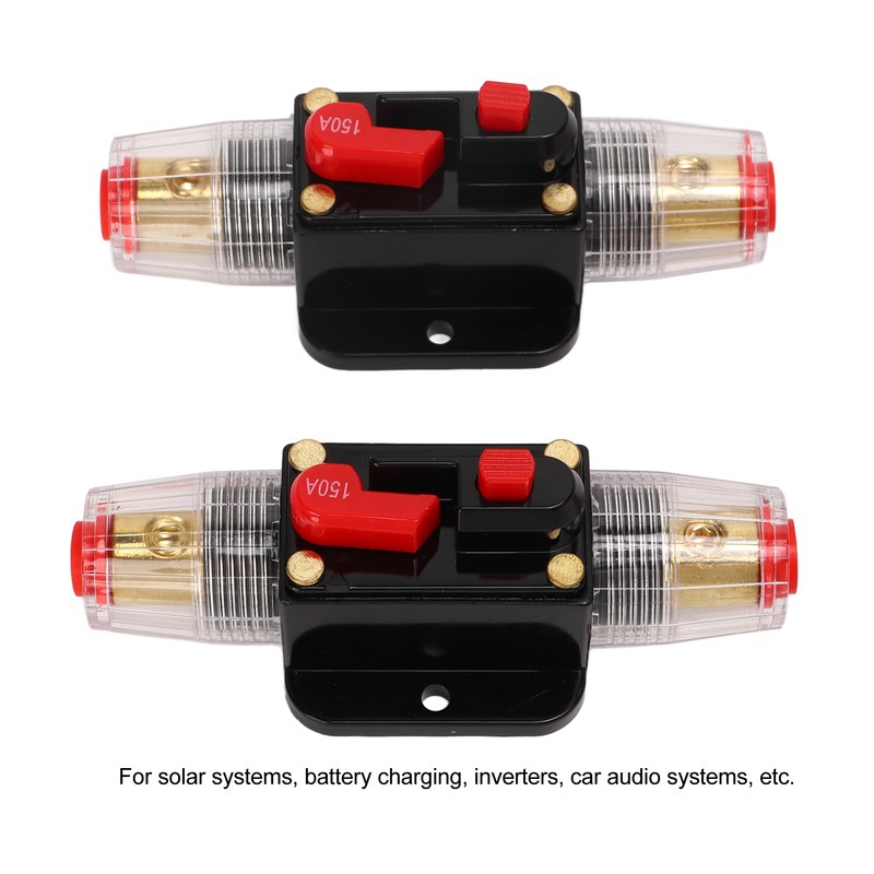 12‑24V Inline Circuit Breaker with Manual Reset Fuse Holder Battery