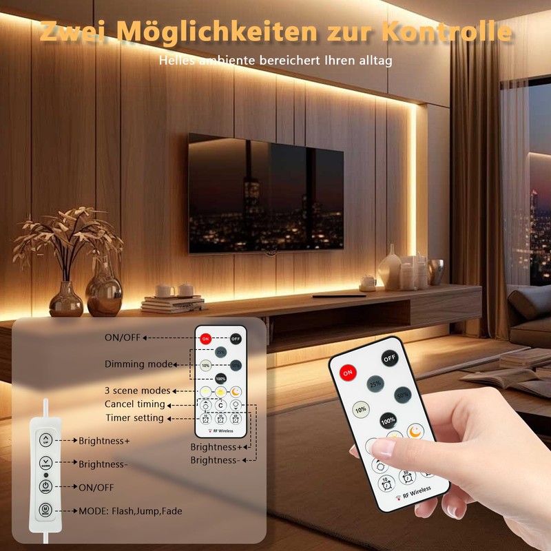 COB LED Strip 10 m Warm White, LED Strip 3000