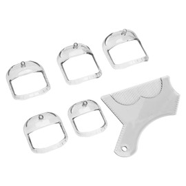 Beard Shaper Template, Beard Shaping Tool, Cutting for Barber (Transparent)