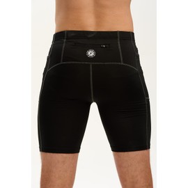 Time To Run Men's Quick Dry Pro Running/Workout/Gym Short With Three Pockets Large Ebony