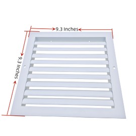 DECOAIRCON 8" X 8" Aluminum - Return Grille Easy Air Flow Linear Bar Grilles HVAC Vent Grille White (8 * 8)