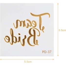 Naler 20pcs Tatuajes Temporales Despedida de Soltera Team Bride para Novia Decoración de Boda