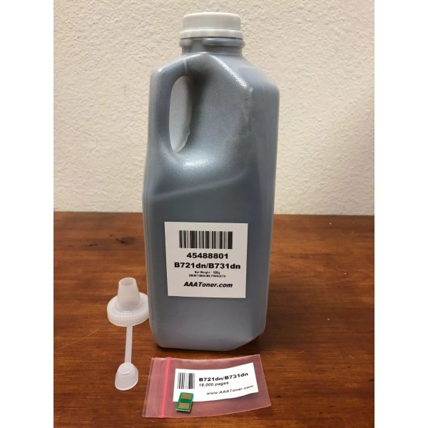 For OKI (500g) " DEDICATED " 45488801 Toner Refill for