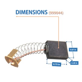 4 piezas de repuesto de cepillo para polvo de carbono de larga duración 999044 para Hitachi 999044, S7-17/44 (4 unidades/paquete)