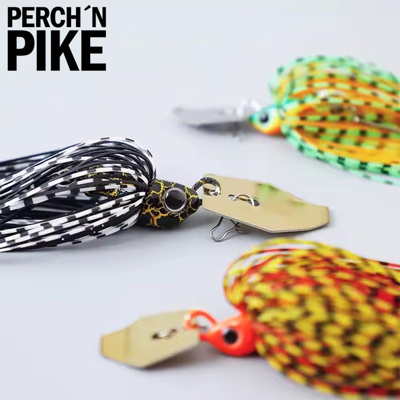 PERCH`N PIKE Chatterbait Fishing Lure Set with Box, 7 g/13