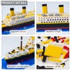Seyaom Titanic Ship Model Building Block Sets, Micro Mini Blocks