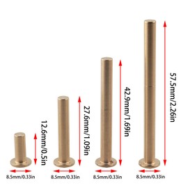 Ruiwaer 4PCS Golf Brass Tip Weights Plug Insert Fit Carbon Wood Iron Steel Shaft (1 x 2G, 1 x 4G, 1 x 6G, 1 x 8G)