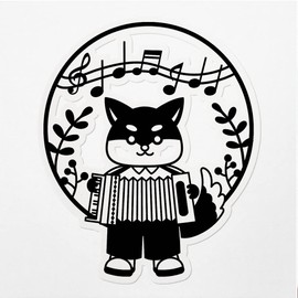 Decal Stickers of Foxy Accordion Premium Indoor (No Waterproof) Vinyl Decal Stickers for Laptop Phone Accessory Helmet Car Window Mug Tuber Cup Door Wall Decoration ANDVER3d91722BL
