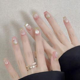 ALLEVG Nail Tips, 30 Pieces, Magnetic Type, Insta-Style, Summer Short Nails, Pop Color Gradation x Cat Eye Design, Pop, Japanese, Cute, Simple, Stylish, Coming-of-Age Ceremonies, School Entrance