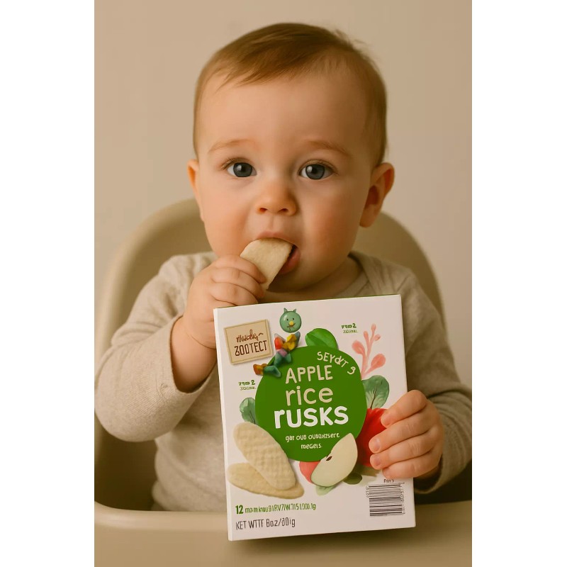 Little Apple Rice Rusks Stage 2 – Gentle Teething Wafers