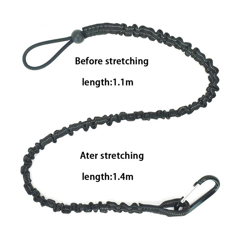 2 Pack Tool Lead with Carabiner Hook and Adjustable Loop