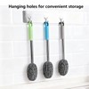 3-Pack Steel Wool Scrubber with Long Handle, Kitchen Dishwashing Pot