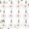 Whaline 12Pcs Spring Shower Curtain Hooks White Daisy Flower Curtain