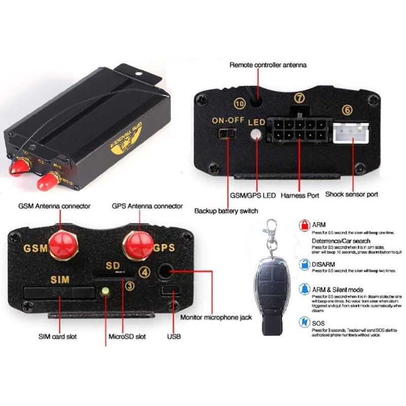 GPS Tracker TK103B Vehicle Car GPS SMS GPRS Tracker Real