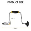 YZCHAIN Adjustable Hand Drill Brace, Manual Woodworking Drill, Lightweight Portable