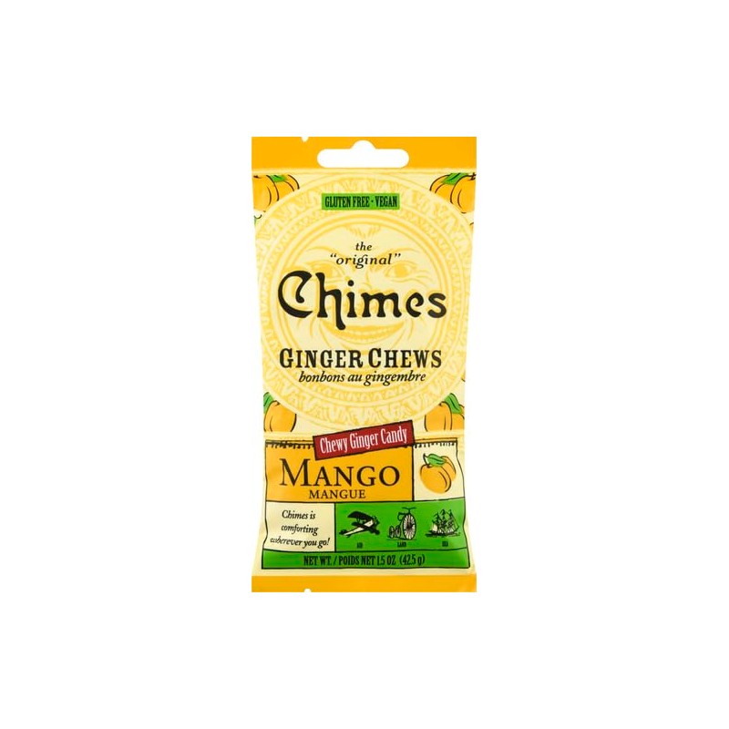 Chimes Ginger Chews Candy, Mango, 1.5 Ounce (Pack of 1)