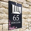 Custom Signs Solar Illuminated Modern Anthracite House Number Sign 24cm