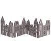 Decorative House Row Skyline Approx. 60 cm - Grey Wiped