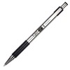 Zebra Pen 27310 F-301 Ballpoint Stainless Steel Retractable Pen, Bold Point, 1.6mm, Black Ink, 12-Count