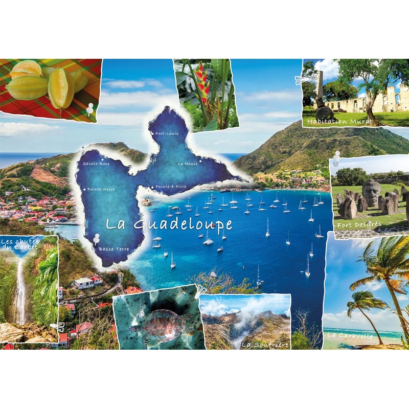 Nathan 4005556873418 1000-Piece Guadeloupe Postcard Puzzle Adults