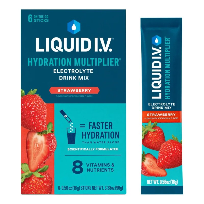 Liquid I.v. Bebida De Hidratación, Fresa, 6 Unidades