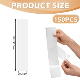 PAJIXANTHIC 100 Pack Precut Return Tape Strips 2"x12" Precut Clear Packing Packaging Tape Strips for Sealing Shipping Mailing Moving Boxes Strong Adhesive for Home Office Warehouse