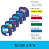 Doree (6 Pack) dymo letratag colourful 16951 91221,91222,91223...Compatible Letratag label