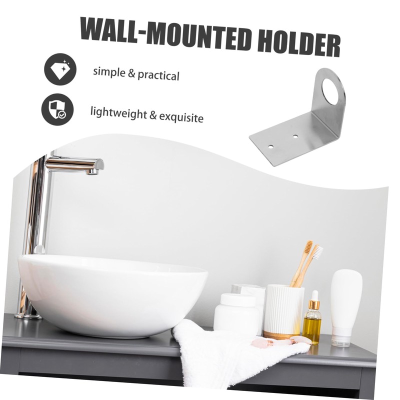 SHOWERORO Stainless Steel Soap Dispenser Holder Wall Mount Bathroom Organiser