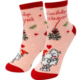 Sheepworld Women's Magic Socks Winter Time Design Size 3-7 Pressed | 51164 Women's Socks, Multicoloured, multicoloured