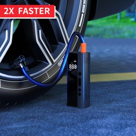 U-VKK Elektrische Luftpumpe, Akku Luftpumpe 5200mAh 150PSI, Wiederaufladbare Tragbarer Luftkompressor LCD Display, Mobiler Mehrzweckkompressor, Für Fahrräder, Motorrad, Bälle und Schwimmringe