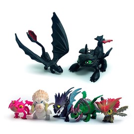 Toysvill Dragon httyd (Set 7 pcs) / Night Fury (Toothless), Action Figures, Cake Toppers Figurines, Toys Gift Figure