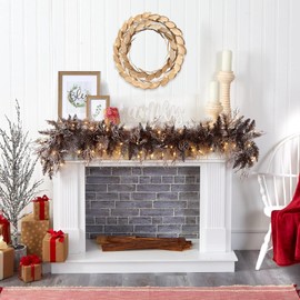 Set of 2 Large Metal Gold Wreaths，Gold Leaves Metal Wreath Wall Decor for Front Door, Door Wreath for Christmas,Window,Wedding,Party Decoration