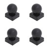 Black Metal Fence Gate Post Cap With Ball Flange 50mm